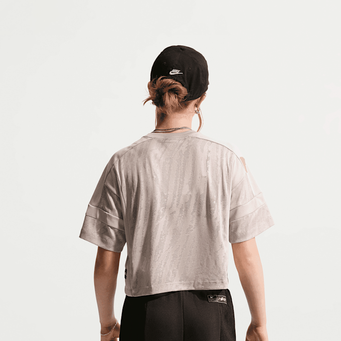 Nike   Sportswear Mesh Coverup Dance Top beige 101523 2