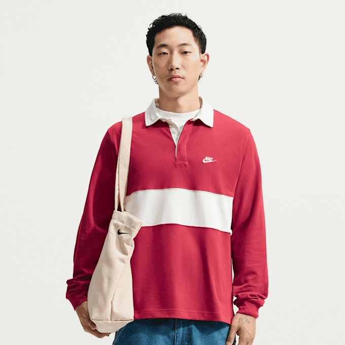 Nike   Club Longsleeve Rugby Top rosso 101460 1