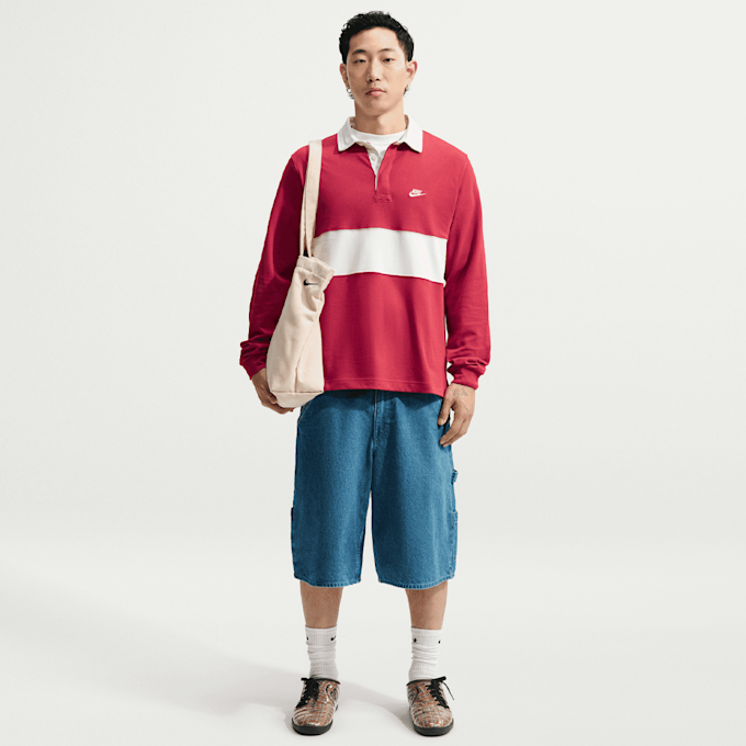 Nike   Club Longsleeve Rugby Top rosso 101460 5