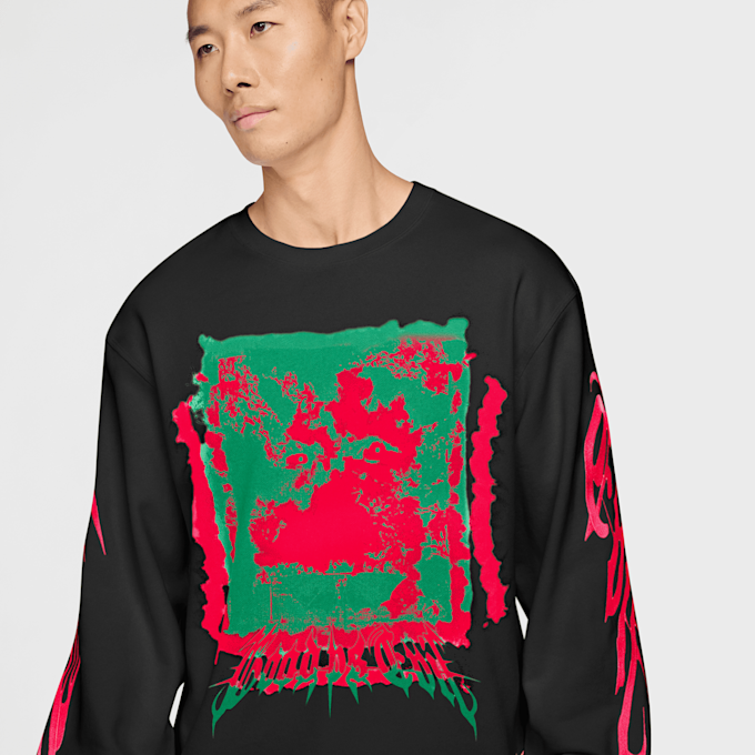 Nike   Graphic Fleece Crew-Neck Sweatshirt multicolorido 101461 3
