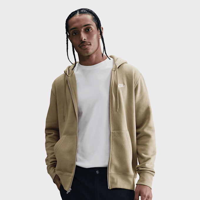Nike   Club Full Zip Hoodie beige 101393 1