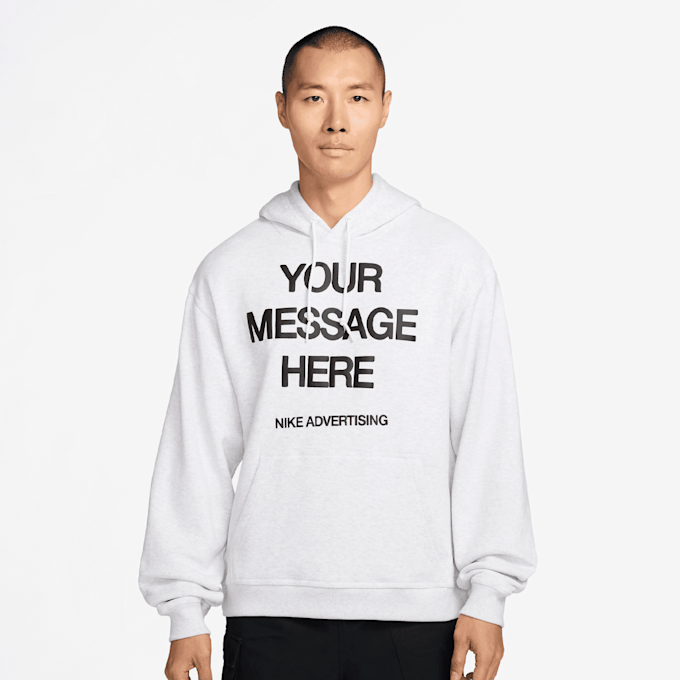Nike   "Your Message Here" Graphic Fleece Hoodie wit 101462 1