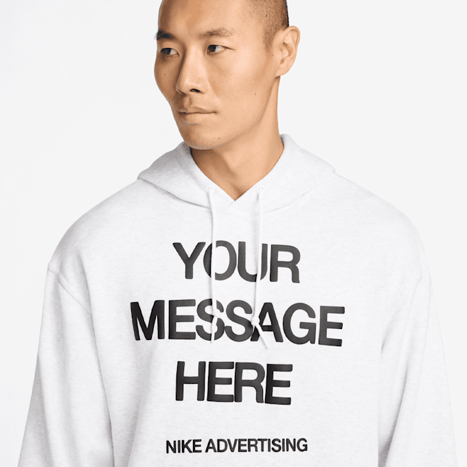 Nike   "Your Message Here" Graphic Fleece Hoodie biały 101462 3