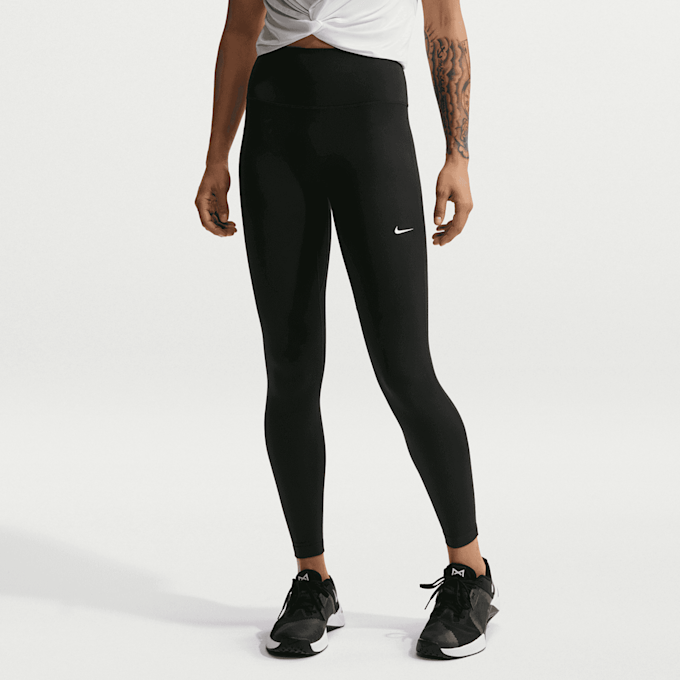 Nike   One Seamless Front High-Waisted Full-Length Leggings crna 101325 1