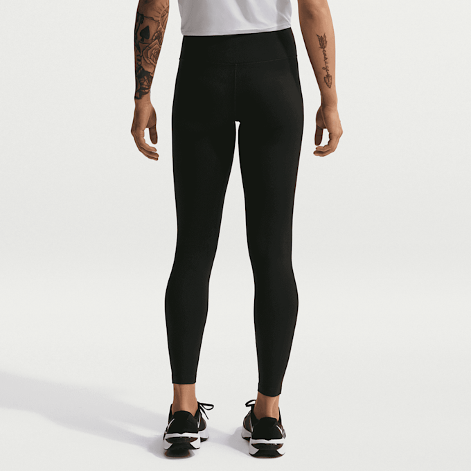 Nike   One Seamless Front High-Waisted Full-Length Leggings crna 101325 2