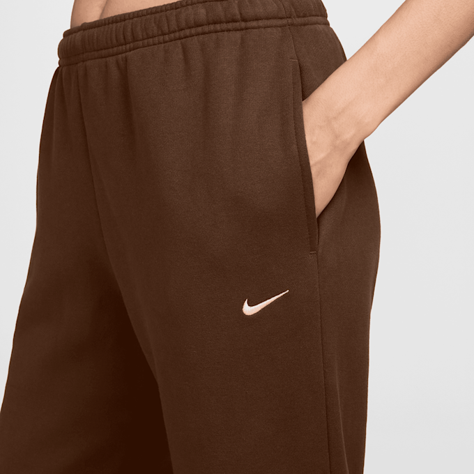 Nike   Studio Fleece Mid-Rise Open-Hem Pants marrone 101329 3