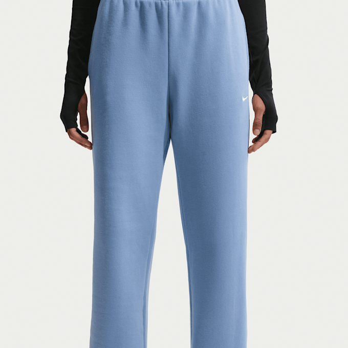Nike   Studio Fleece Medium Weight Mid Rise Open Hem Pant azul 101332 3