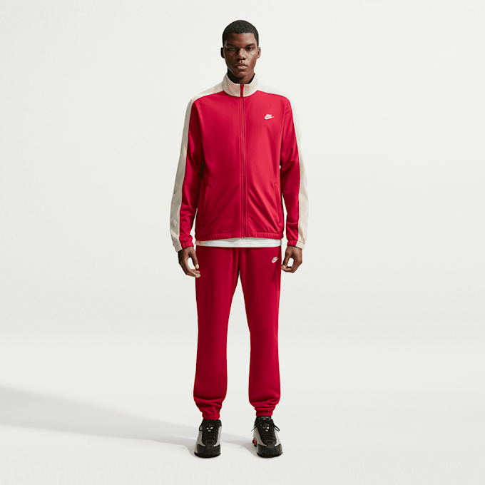 Nike   Club Poly-Knit Tracksuit rouge 101474 1