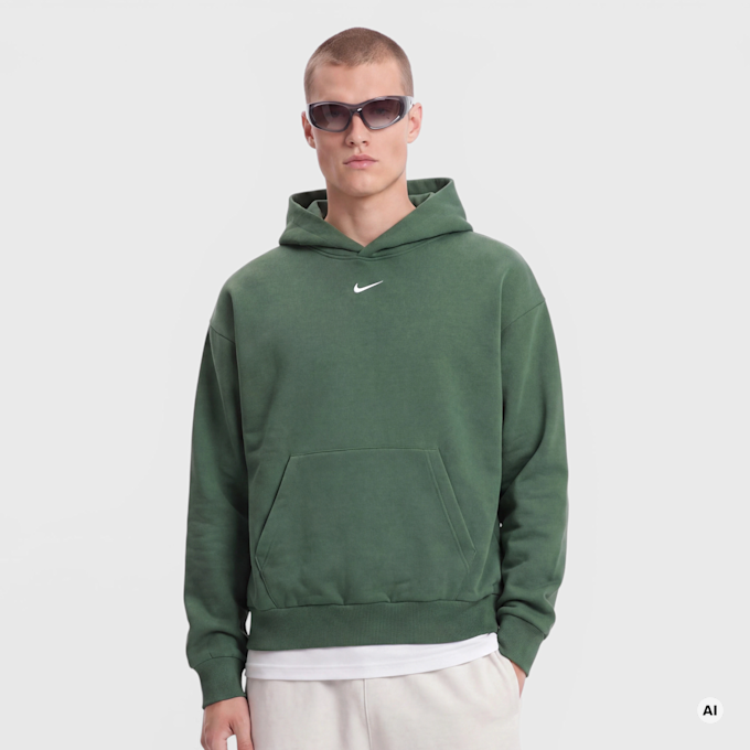 Nike   Solo Fleece Hoodie verde 101475 1