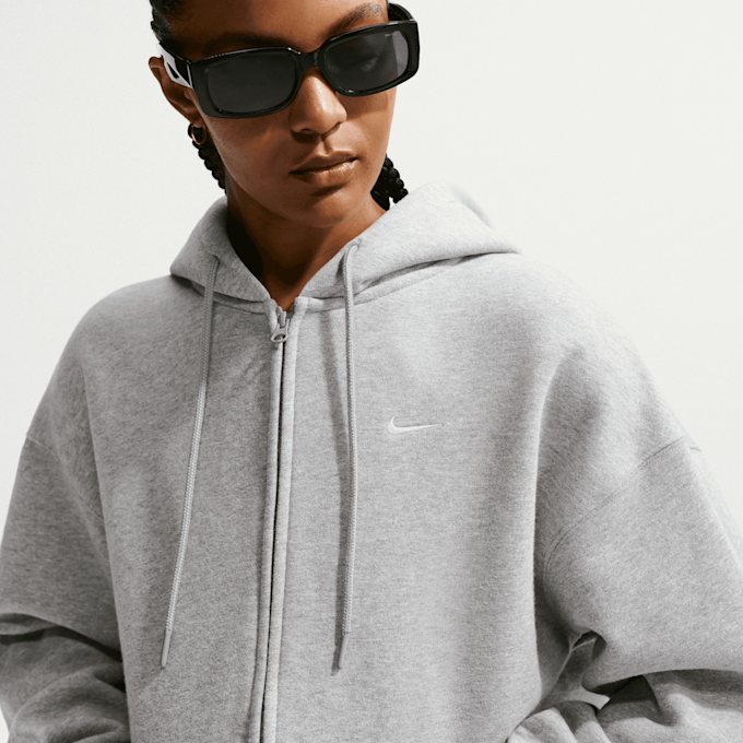 Nike   Studio Fleece Medium Weight Oversized Full-Zip Hoodie szary 101333 3