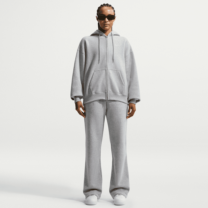 Nike   Studio Fleece Medium Weight Oversized Full-Zip Hoodie szary 101333 5