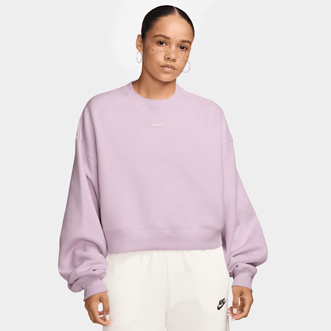 Nike   Studio Fleece Oversized Cropped Crew rose 101351 1