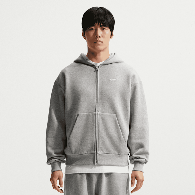 Nike   Solo Swoosh Full-Zip Hoodie grijs 101479 1