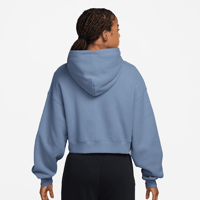 Nike   Studio Fleece Oversized Crop Full Zip Hoodie niebieski 101357 2