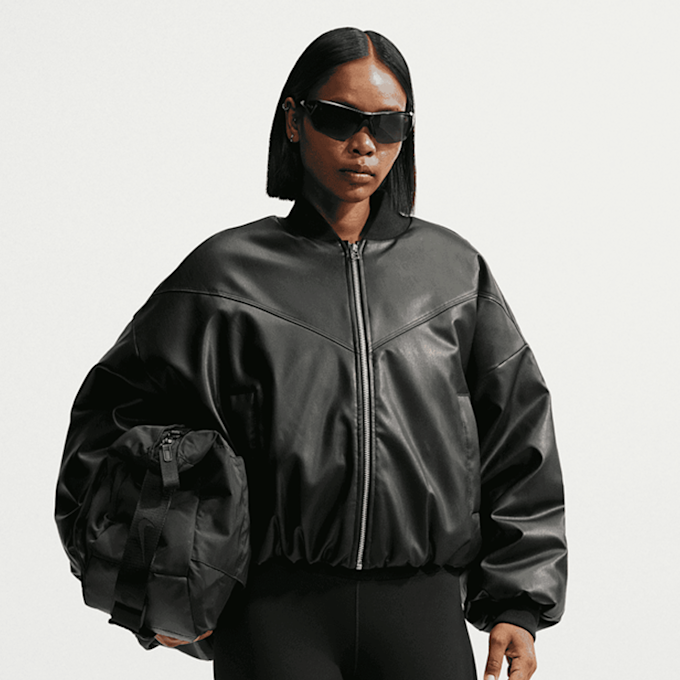 Nike Therma-FIT Pleather Bomber Jacket zwart 101585 1