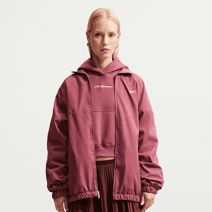 Nike   Studio Fleece Medium Weight Crop Hoodie roza 101599 1