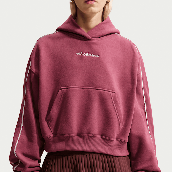 Nike Studio Fleece Medium Weight Crop Hoodie różowy 101599 3