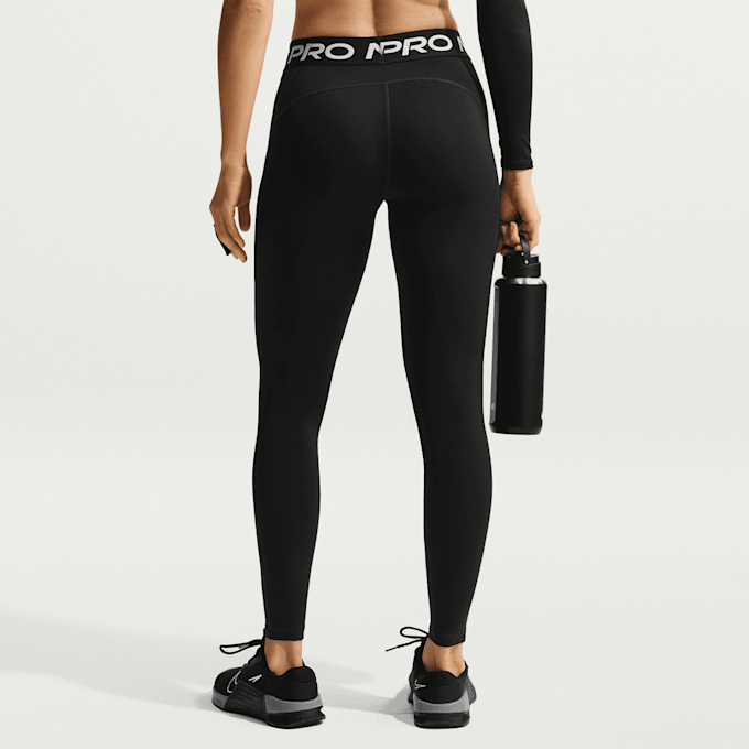 Nike   Pro Mid-Rise Full-Length Leggings czarny 101600 2