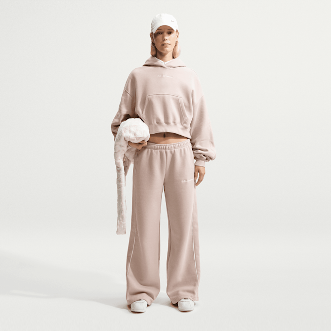 Nike   Studio Fleece Medium Weight Mid-Rise Wide Leg beż 101603 5