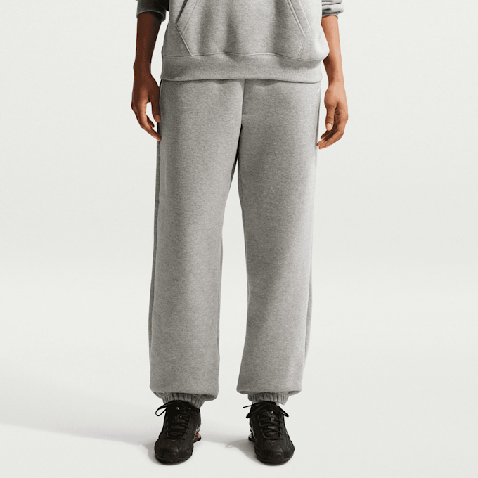 Nike   Studio Fleece Medium Weight High-Rise Oversized Cuffed Pants cinzento 101613 1