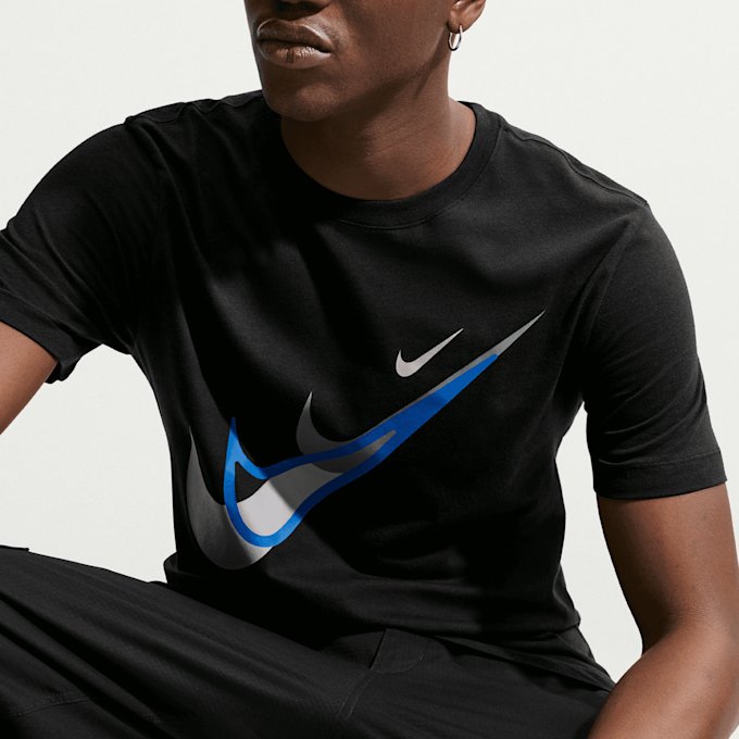 Nike   Tee Swoosh noir 101833 3