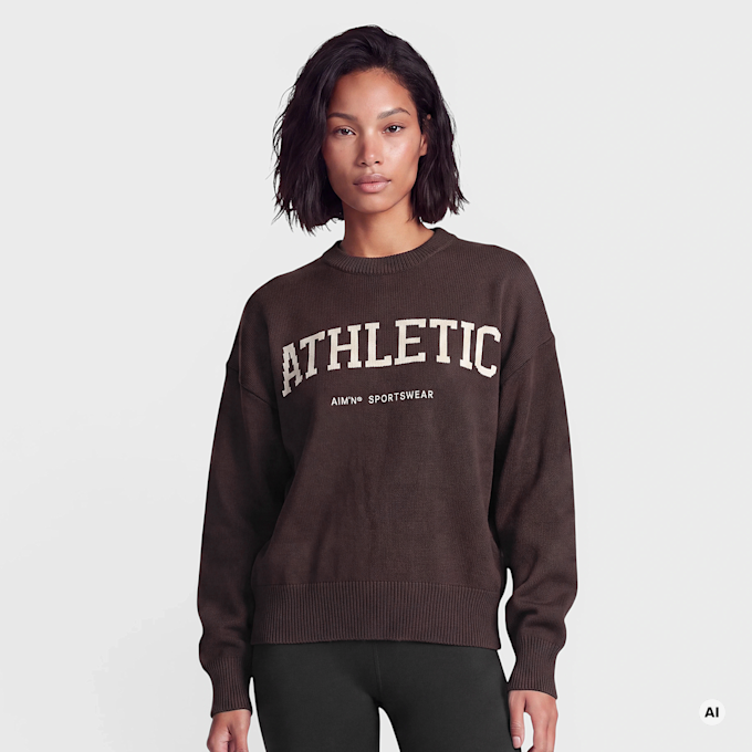 aim'n Athletic Knit Sweatshirt braun 101944 1