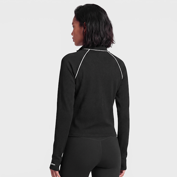aim'n Shape Seamless Contrast Zip Jacket black zwart 101954 2