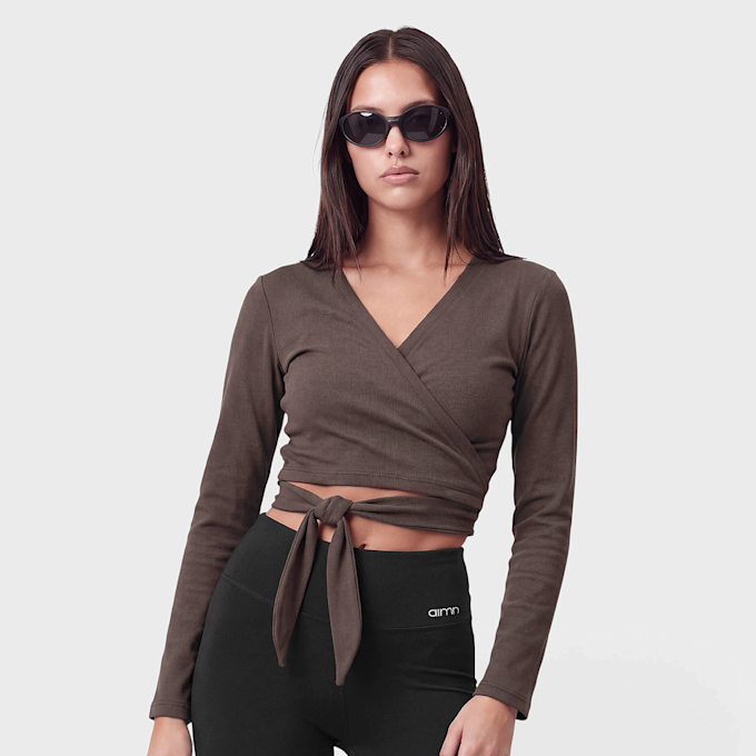 aim'n Shape Seamless Wrap Long Sleeve Braun 101956 1