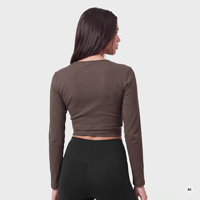 aim'n Shape Seamless Wrap Long Sleeve brun 101956 2