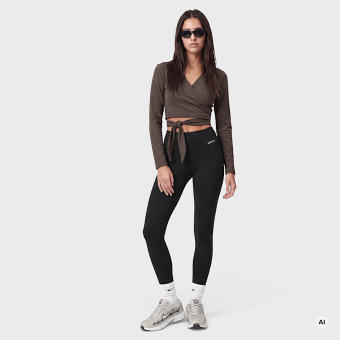 aim'n Shape Seamless Wrap Long Sleeve castanho 101956 4