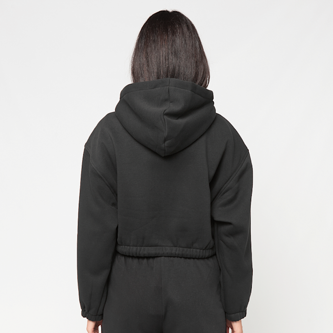Urban Classics Ladies Fluffy Cropped Zip Hoodie czarny 102025 2