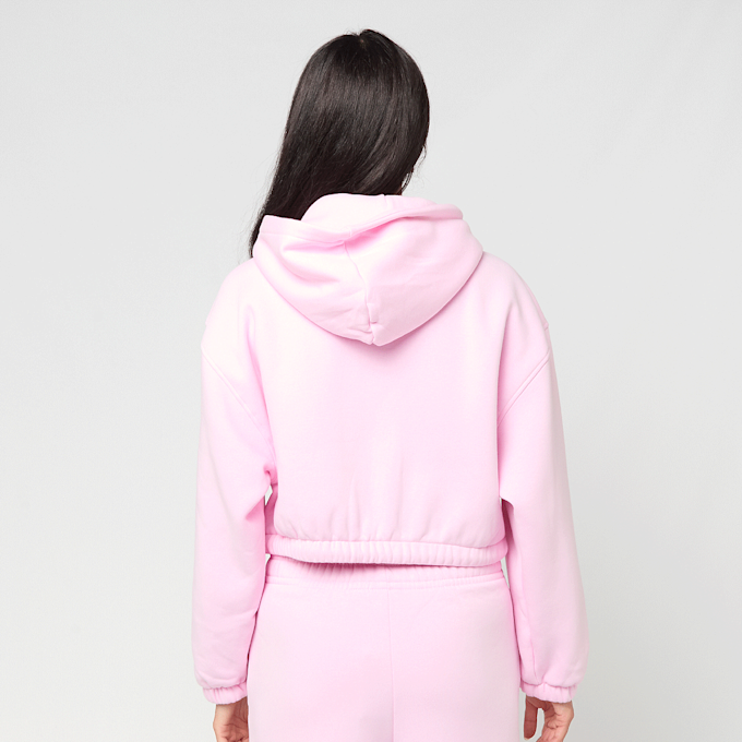 Urban Classics Ladies Fluffy Cropped Zip Hoodie różowy 102028 2