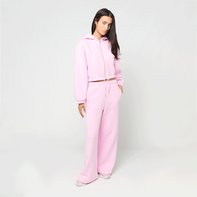 Urban Classics Ladies Fluffy Wideleg Trackpants lichtroze 102032 4