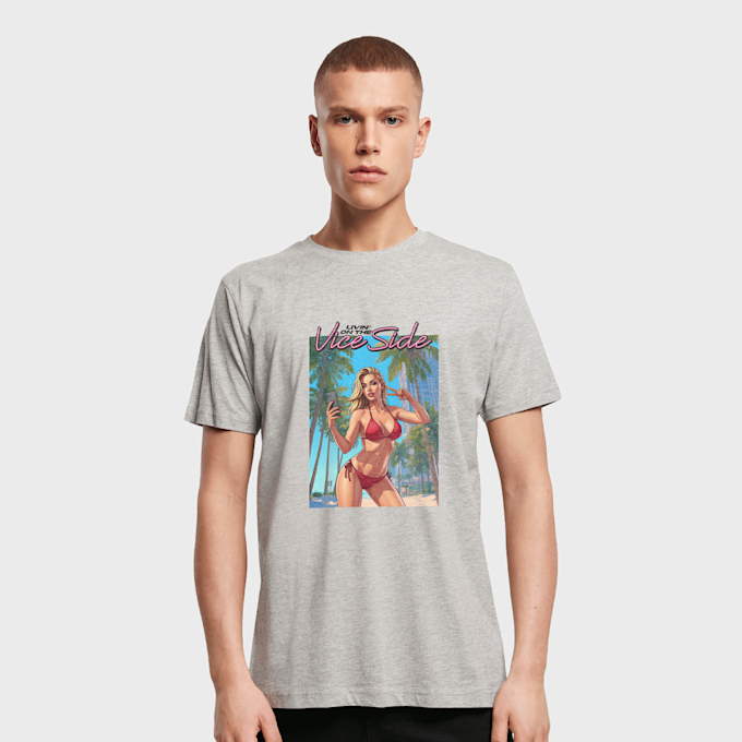 Mister Tee Vice Side Oversize Tee grau 102043 1