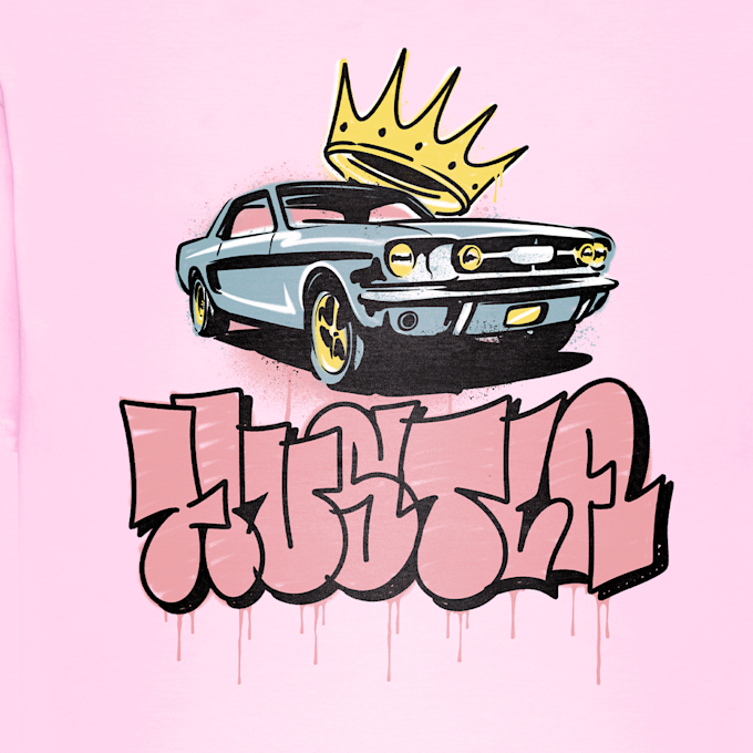 Mister Tee Crown Car Oversize Tee rosa  102011 3