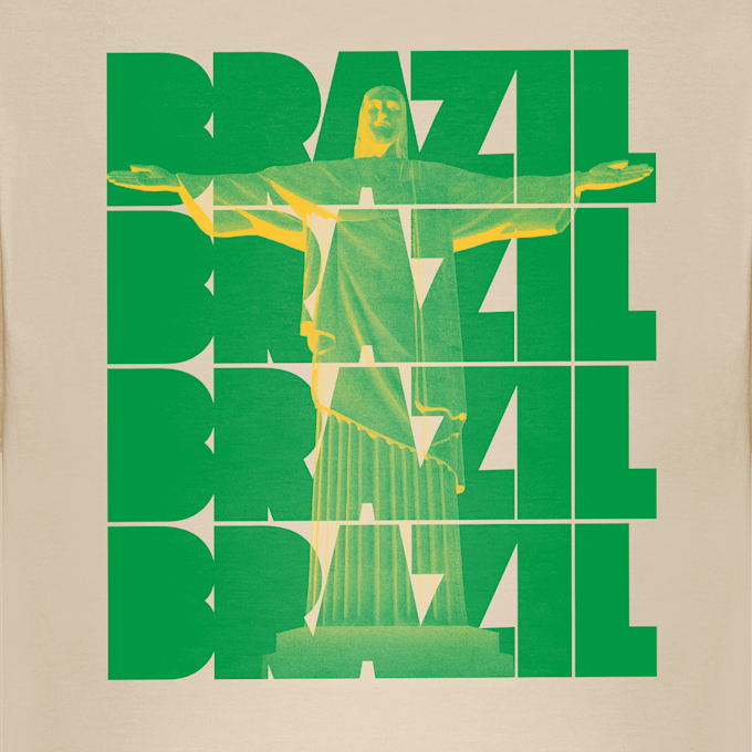 Mister Tee Iconic Brazil Oversize Tee Beige 102017 3
