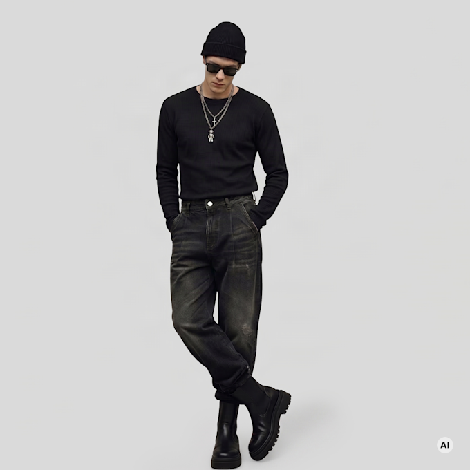 Urban Classics Loose Longsleeve Shirt crna 102373 3