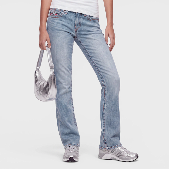 True Religion Becca Midrise Bootcut Big T Flap azul 102378 1
