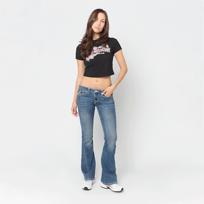 True Religion Joey Low Rise Flare niebieski 102377 5