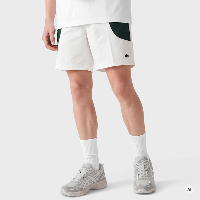 Lacoste Shorts warm grey blanc 102534 1