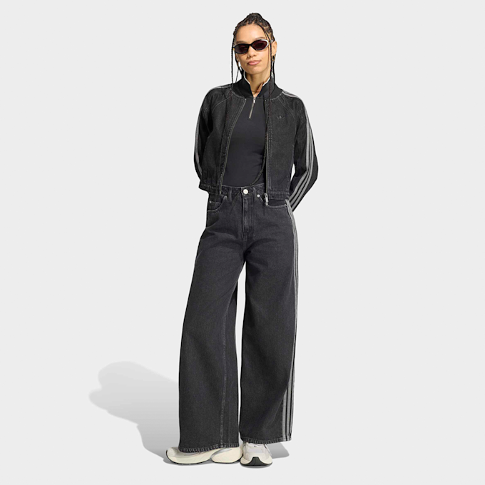 adidas Originals High Rise Wide Leg Denim Pants zwart 102766 5