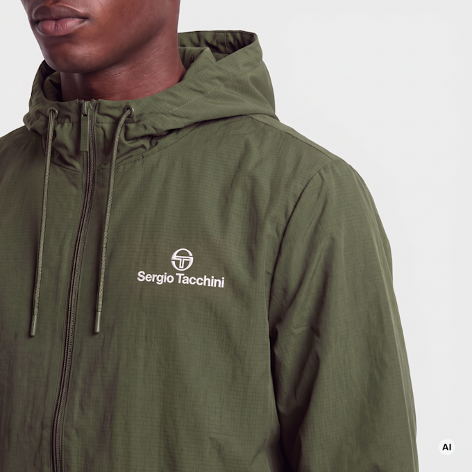 Sergio Tacchini Carson Ripstop Stretch Hoodie Tracktop grün 102797 3