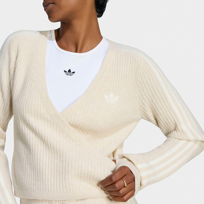 adidas Originals Adiluna Season 2 X Jennie Knitted Wrap Around Cardigan beige 102957 3