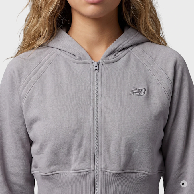 New Balance Brushed Coastal Fleece Full Zip cinzento 102942 3