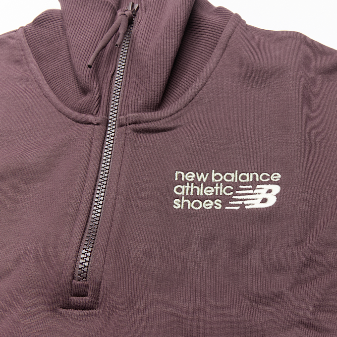 New Balance Athletics Premium Logo Oversized Half Zip morado 102943 3