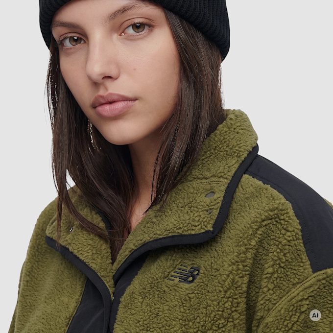 New Balance High Pile Fleece Jacket Verde 102944 3