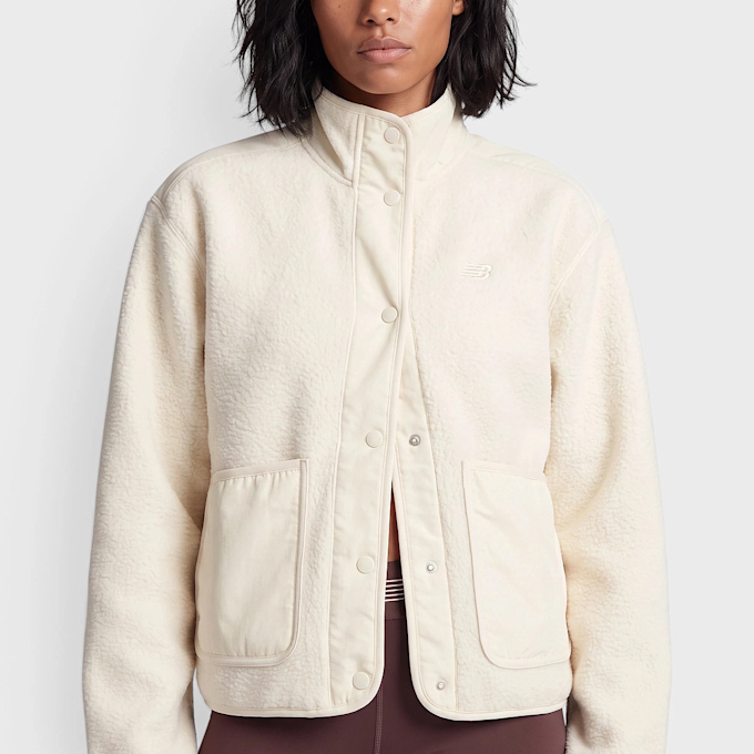 New Balance High Pile Fleece Jacket Beige 102945 3