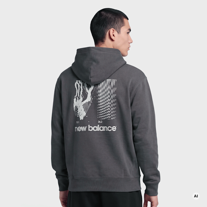 New Balance Nocturnal Run Flash Hoodie Grigio 102989 2