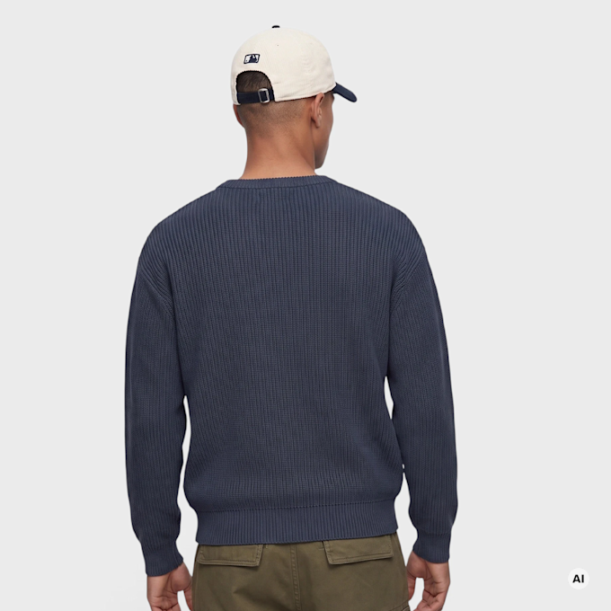 Karl Kani OG Knit Oversized Crew plava 103063 2