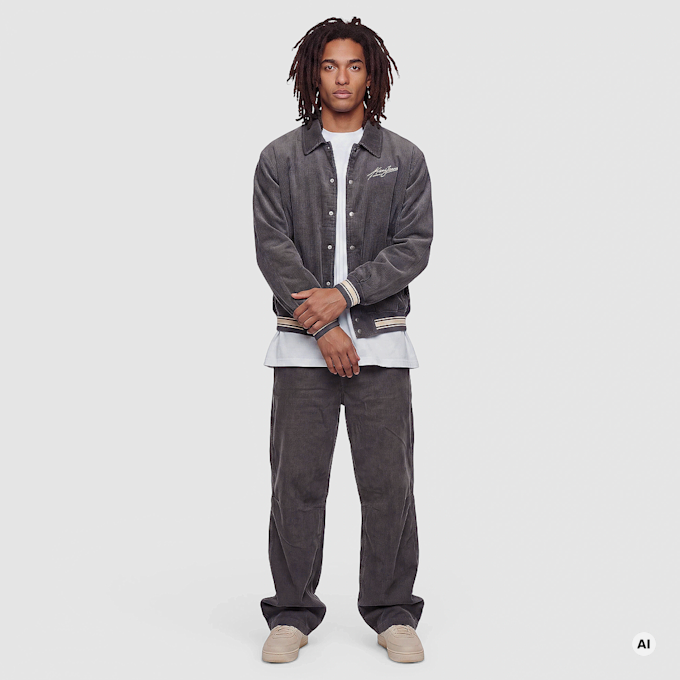 Karl Kani Corduroy Oversized College Jacket grau 103050 4